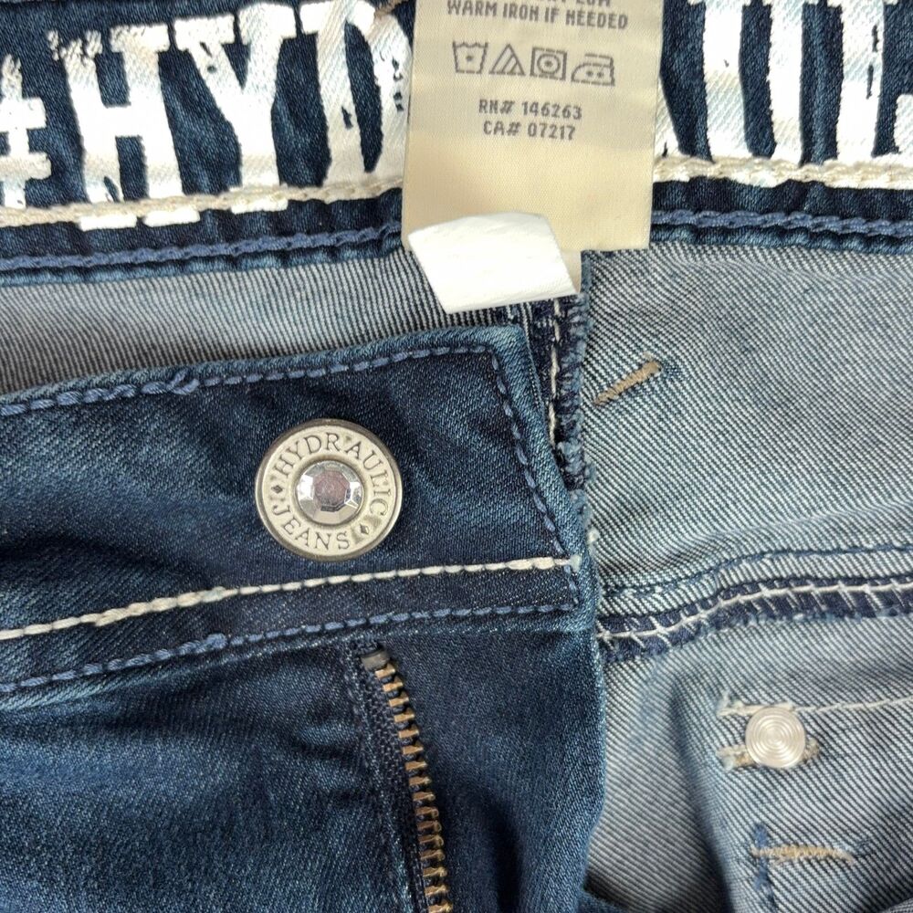 Hydraulic Lola Curvy Bootcut Jeans Juniors 13/14 Blue Denim Slim Embroidered Y2K - Picture 9 of 9
